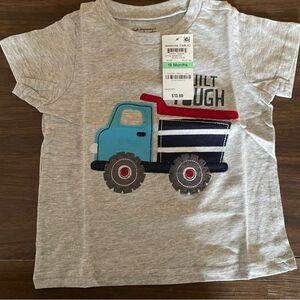 Gray T-Shirt with Truck Design 18m NWT